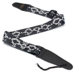 Sangle guitare classique polyester style peau de serpent