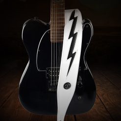 Sangle de guitare en cuir motif éclair