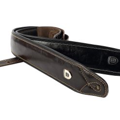 Sangle guitare rembourree en cuir zoom