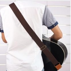 Sangle en cuir véritable pour guitare acoustique - 5 couleurs au choix