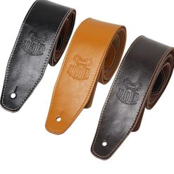 Sangle de guitare électrique acoustique, en cuir de vache véritable - 3 couleurs au choix