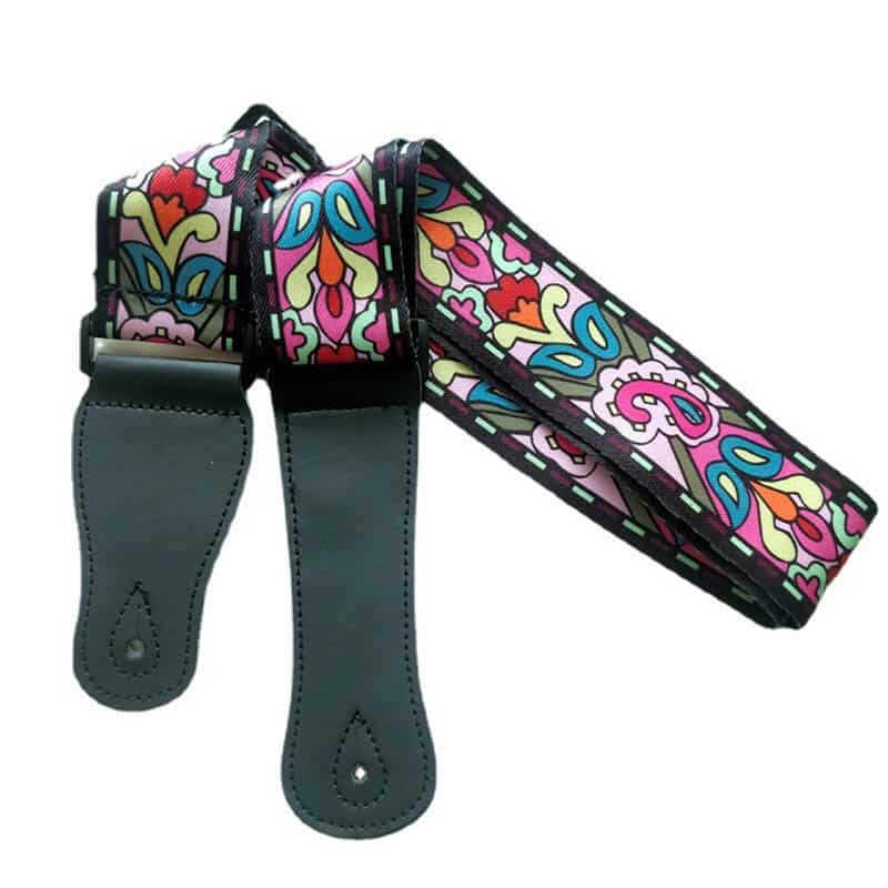 Sangles de guitare multicolores réglables avec impression colorée modèle 4
