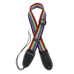 Sangle de Ukulele en coton couleur arc en ciel