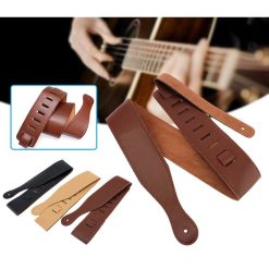 Sangle en cuir ajustable pour guitare accoustique ou électrique