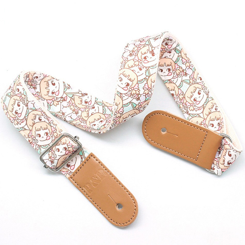sangle de guitare enfant avec motifs enfant rigolote