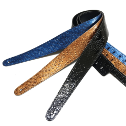 Sangles en cuir psyché pour guitare éléctrique trois couleurs au choix !