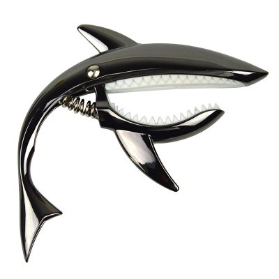Capodastre de guitare en métal en alliage de zinc forme requin - couleur noir