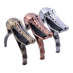 Capodastre pour guitare en alliage de zinc - Design Tête de Crocodile - 3 couleurs au choix