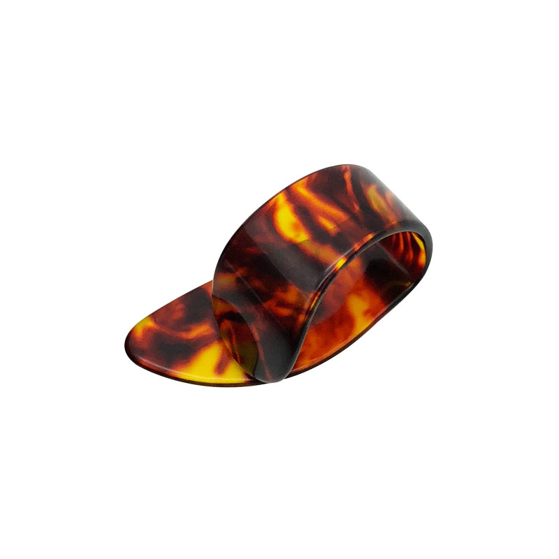 Médiator Pouce pour Guitares acoustique, électrique ou basses - épaisseur 1.2mm - amber