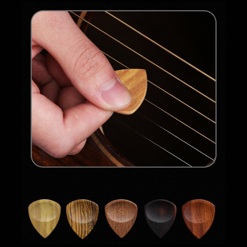 Médiators en bois pour ukulélé ou basse - couleurs au choix !