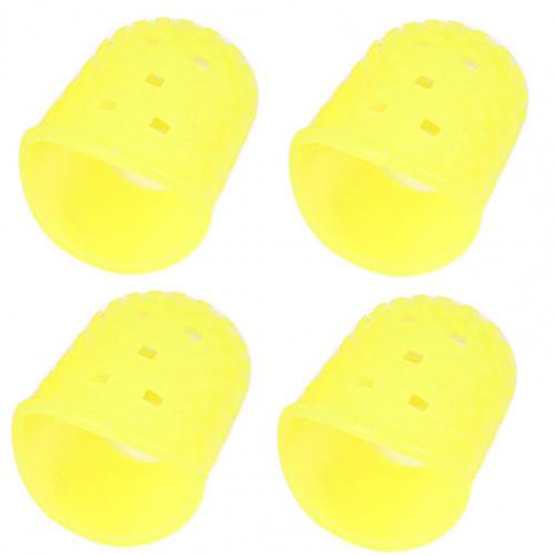 Protège-doigts coordonnants en silicone pour guitare - JAUNE - taille L