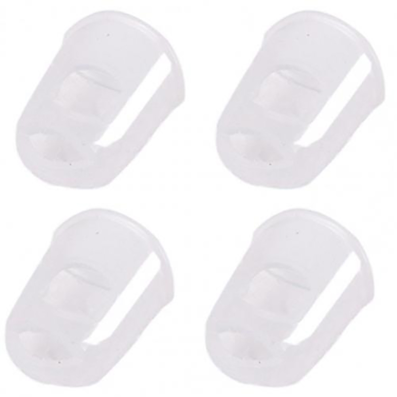 Protège-doigts coordonnants en silicone pour guitare - transparent - taille L