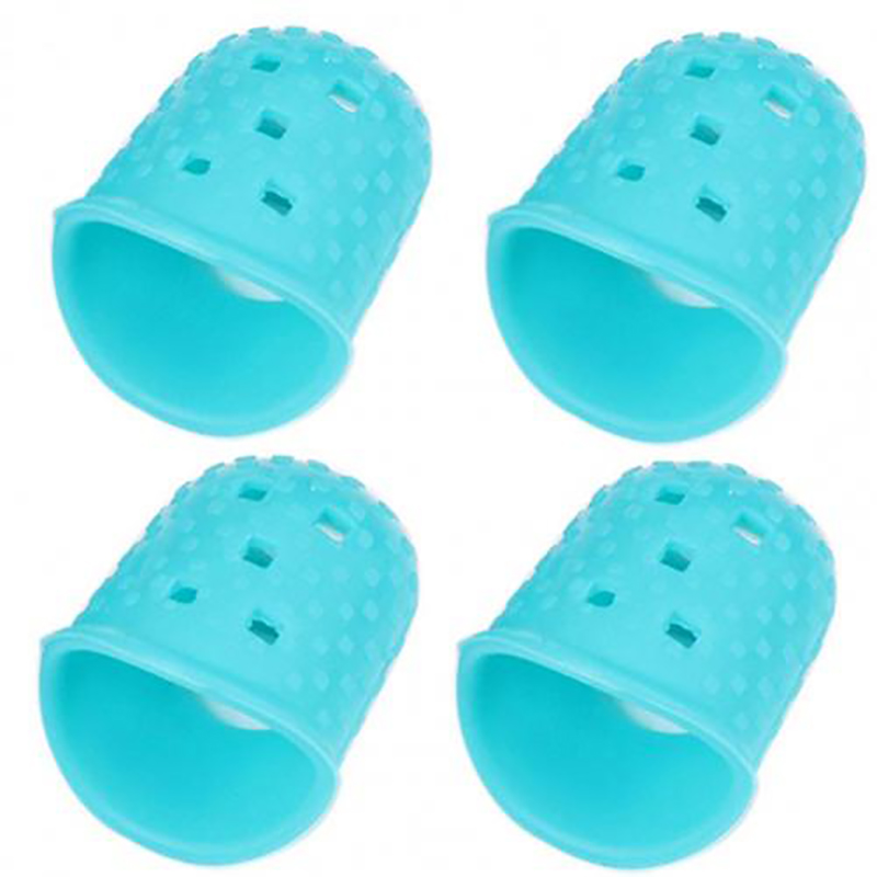 Protège-doigts coordonnants en silicone pour guitare - vert - taille S