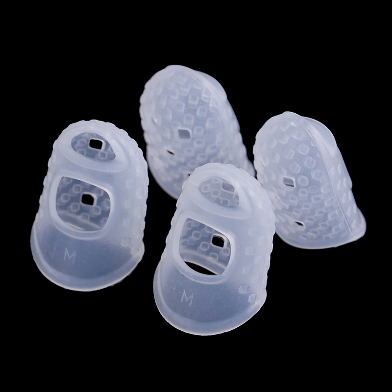 Protège-doigts en Silicone pour guitare acoustique - transparent - Taille M