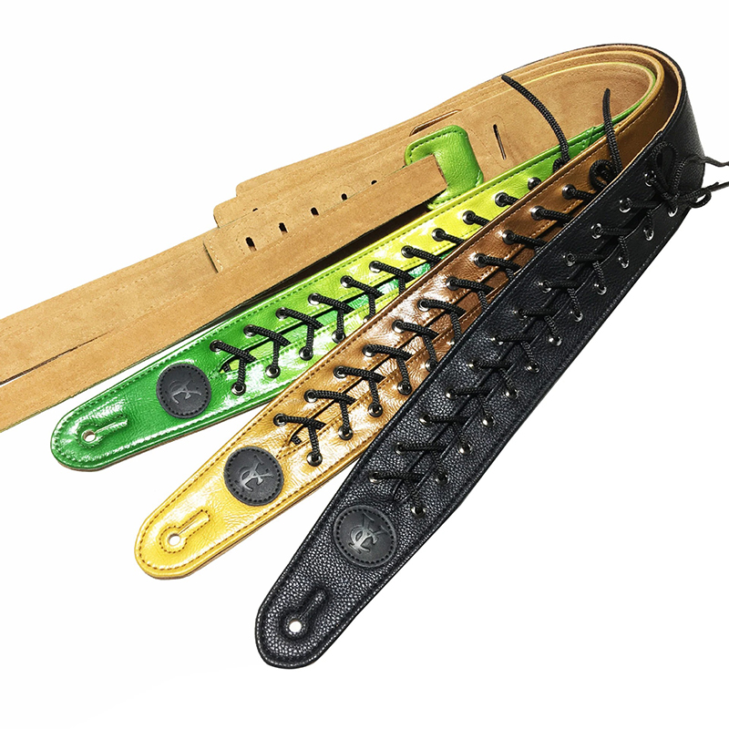 Sangle en cuir avec lacets - 3 couleurs au choix
