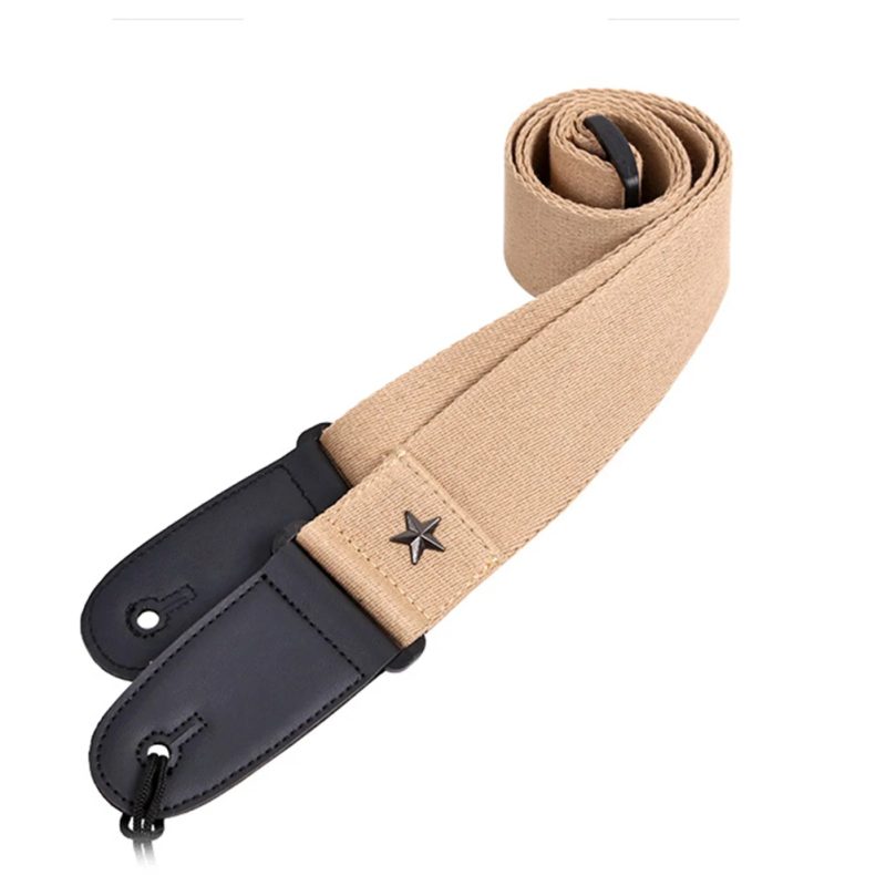 Sangle en tissu et pins étoile - couleur beige