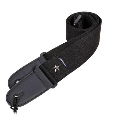 Sangle en tissu et pins étoile - couleur noir