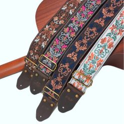 Sangle motifs jacquard rétro - 4 broderies différentes