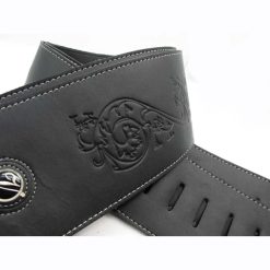 Sangle très large en cuir noir