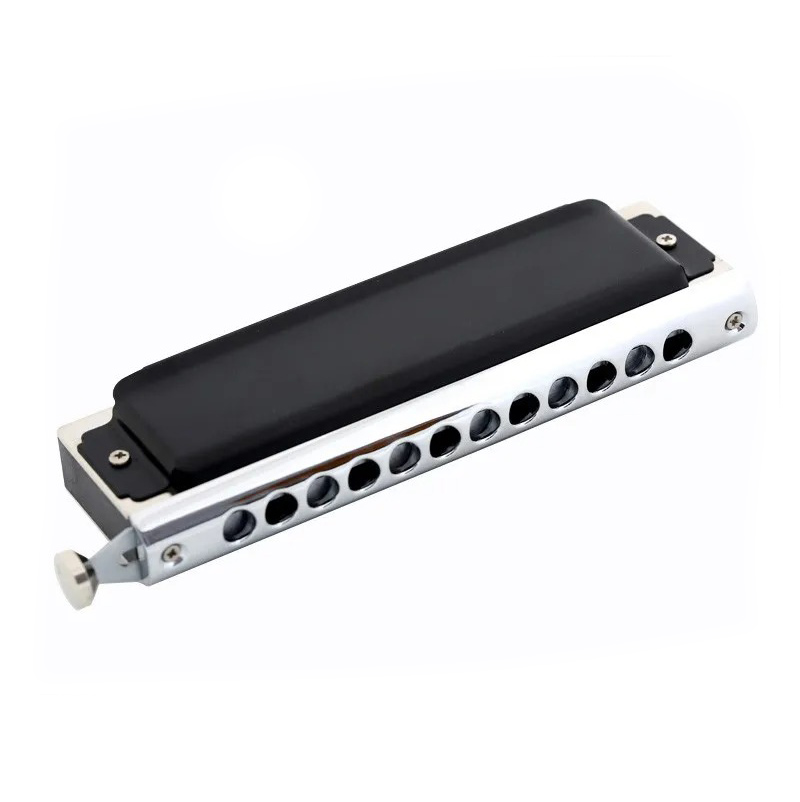 détails Harmonica chromatique 12 trous