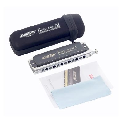 détails Harmonica chromatique 12 trous
