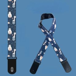Sangle Guitare Enfant Motif Galaxie Girafes et Ours