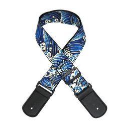 Sangle Guitare Inspiration Japonaise Grande Vague de Kanagawa