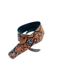 Sangle Guitare à motif Peau de Serpent de Couleur Beige