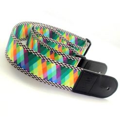 Sangle de Guitare en Polyester Design Losanges Multicolores