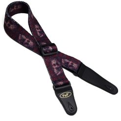 Sangle de guitare tête de mort a imprimée crâne gothique