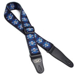 Sangle de guitare tête de mort imprimée Multi Tête de Pirates