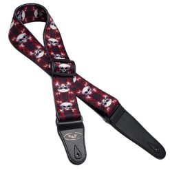 Sangle de guitare tête de mort imprimée crâne de Pirates Jolly Rogers