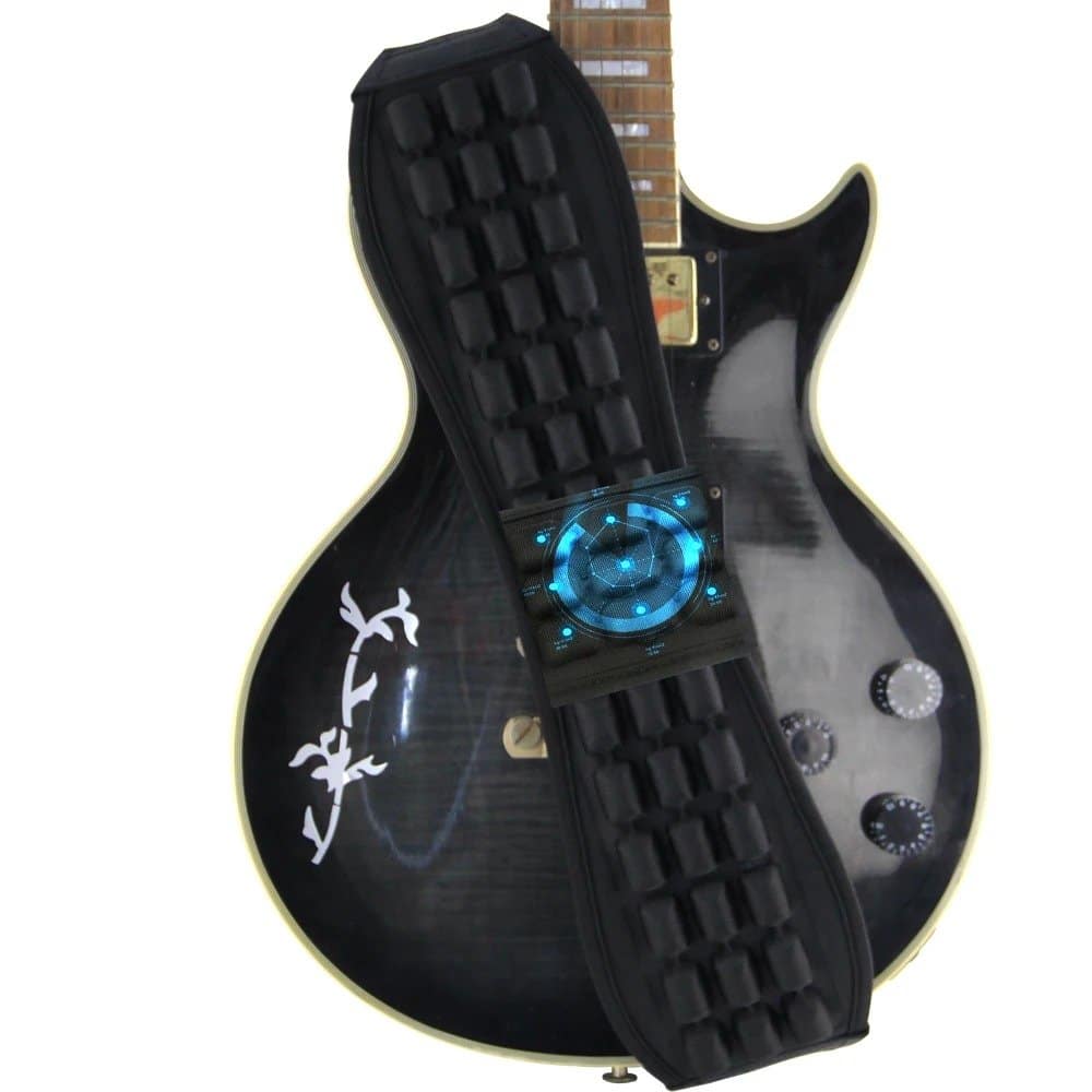 Sangle pour Guitare Basse Confortable avec Coussinets en Néoprène Ergonomique et Réglable point def décompréssion épaule
