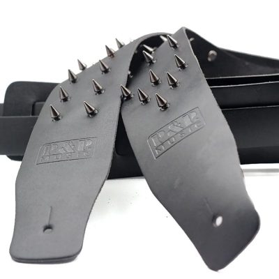 Détails Sangle de Guitare Cuir avec Clous Coniques pour Metal Extrême