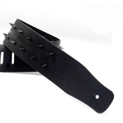 Sangle de guitare en cuir véritable réglable, avec clou Metal Death Metal