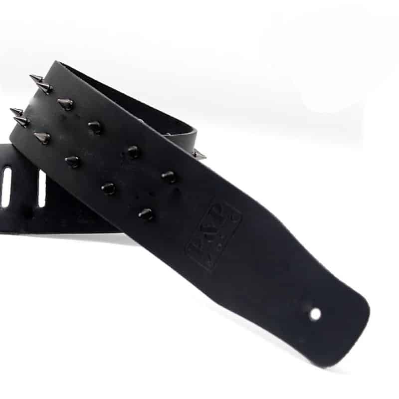 Sangle de guitare en cuir véritable réglable, avec clou Metal Death Metal