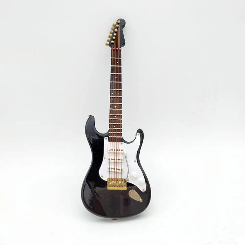 vue devant Guitare Miniature électrique à échelle 1-6ème