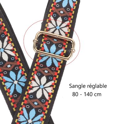 Dimensiones de la Correa de Banjo Trenzada Folk Azul