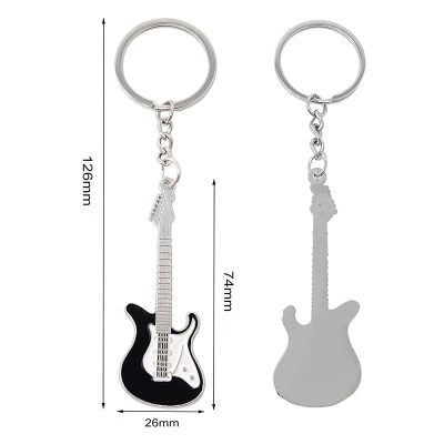 Dimensiones Lote de 30 llaveros de Guitarra eléctrica