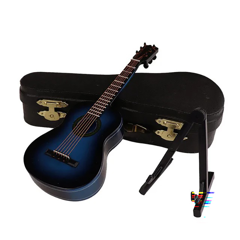 Guitare Miniature accoustique avec étui et Porte guitare - 3 tailles - 5 couleurs - modèle 3