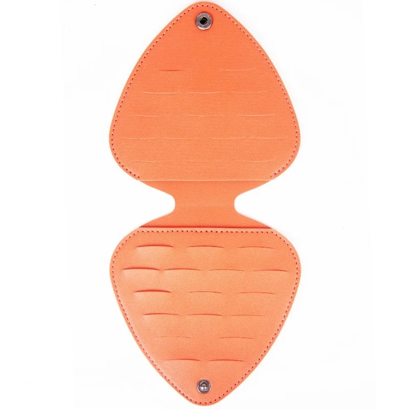 étui rangement pour médiators - capacité de 32 médiators - couleur Orange