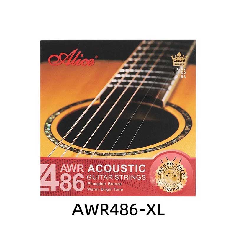 Extra Légères Cordes pour Guitare Acoustique - Bronze Phosphore, Chaud, Son Clair, Revêtement Poli Nano