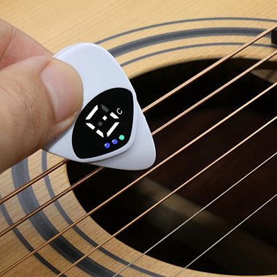 Avant Accordeur Médiator 2-en-1 – Tuner Tempérament 12 Tons pour Guitare & Ukulélé