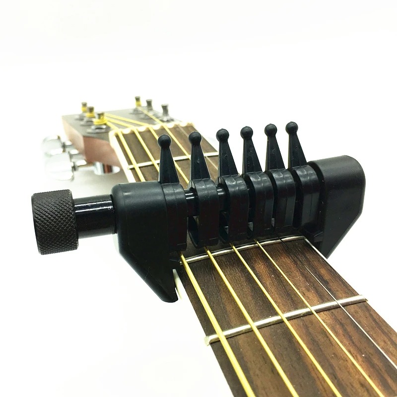 Avant Capodastre Guitare à Pression Sélective - Réglage Indépendant des Cordes