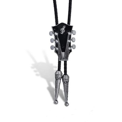Cracatte Bolo Guitare Le Lacet du Bluesman Couleur Argent