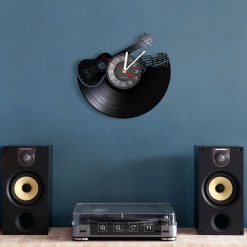 Avant Horloge Guitare Acoustique Mélodie du Vinyle