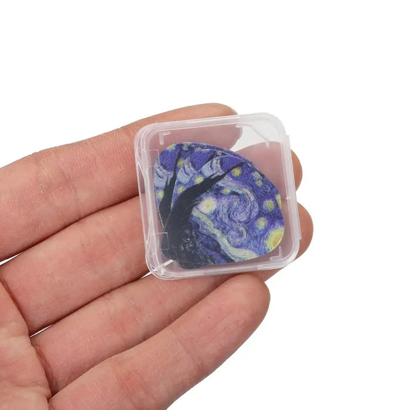 Plectres Guitare Ciel Étoilé - Lot de 3 médiators en celluloïd (0.46 0.71 0.96 mm)