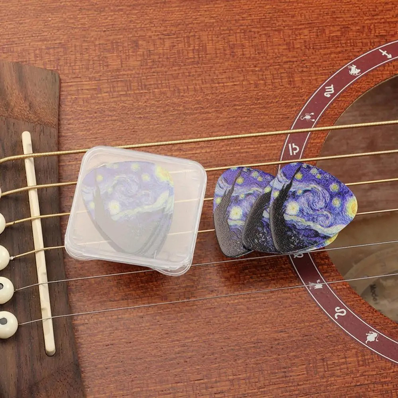 Plectres Guitare - Ciel Étoilé - Lot de 3 médiators en celluloïd (0.46 0.71 0.96 mm)