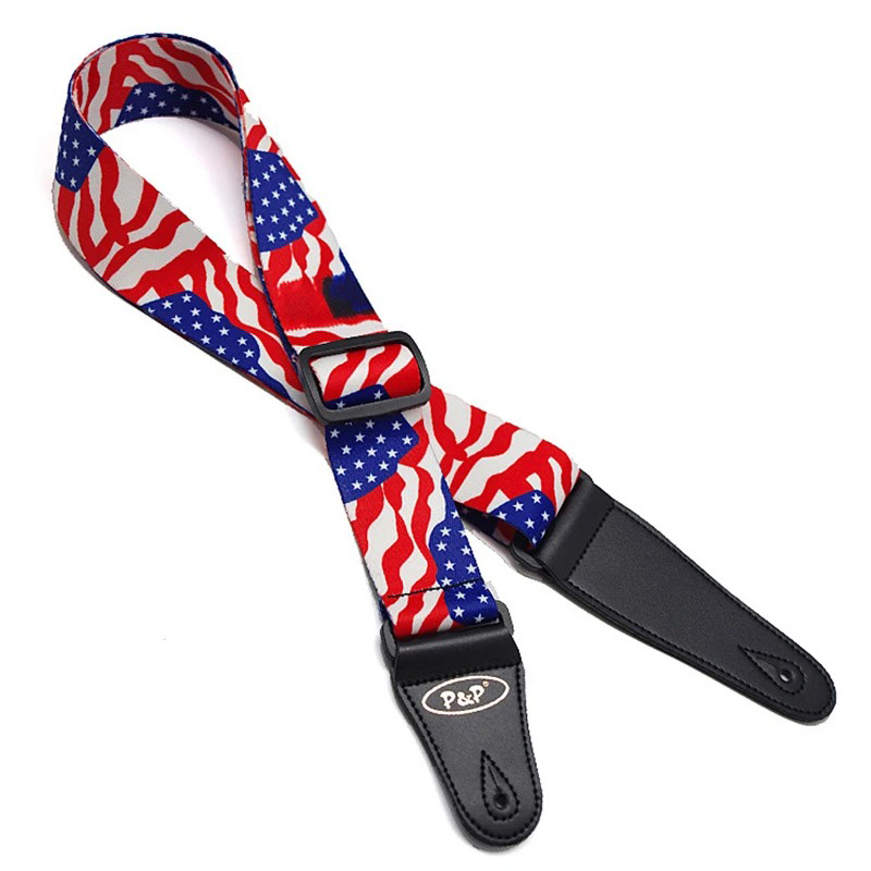 Sangle Guitare électrique Rock - Drapeau Américain Vintage